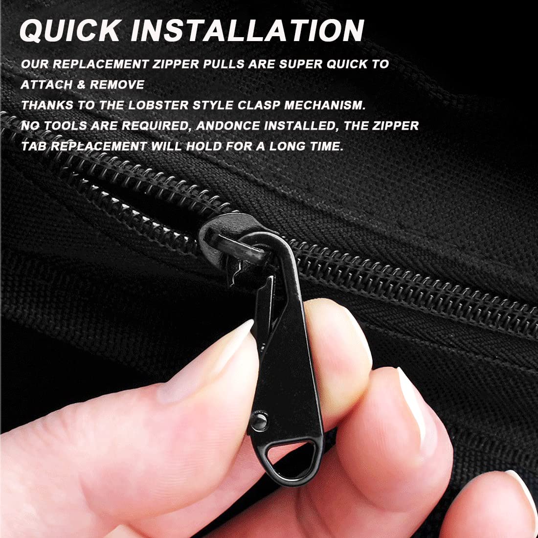 Ouligay Lot De 6 Fermetures éclair Amovibles En Métal - Fermeture éclair Universelle - Remplacement Pour Valise, Vêtements, Sacs à Dos, Portefeuille, Sac à Main, Pantalons