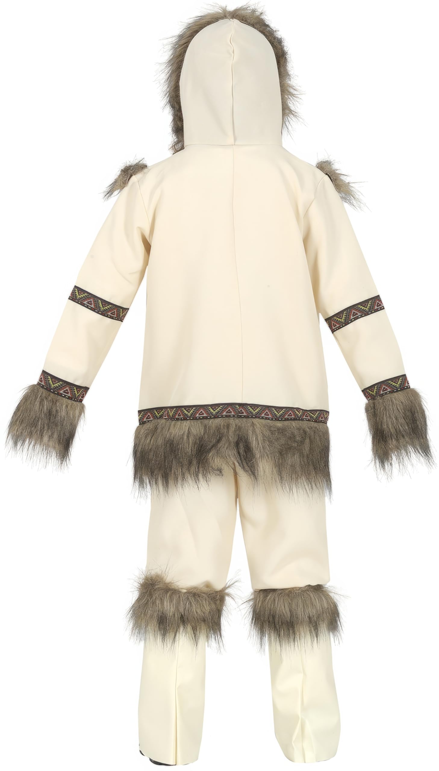 FIESTAS GUIRCA | Eskimo Kostüm für Kinder - Shirt, Kapuze und Hose - Kostüme aus Kulturen der Welt für Halloween, Karneval und Kostümpartys - Unisex - Beige und Braun