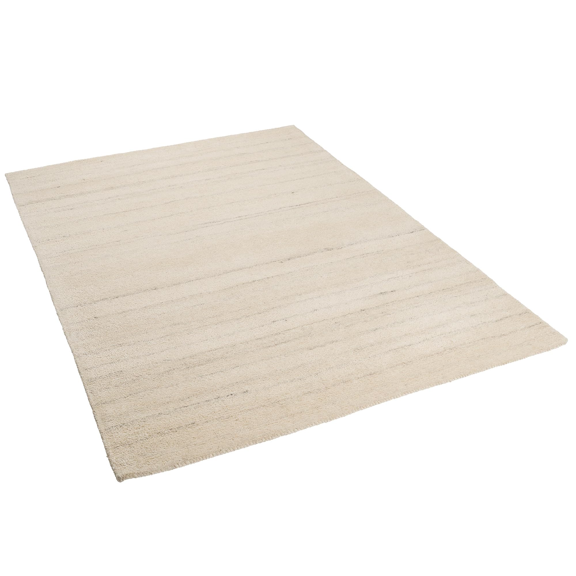 Theko Aruna - Tapis Naturel Berbère - Laine Blanc Gris moucheté - 6 Tailles Disponibles