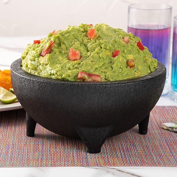 Restaurantware 56 oz Black Plastic Thermal Molcajete Bowl