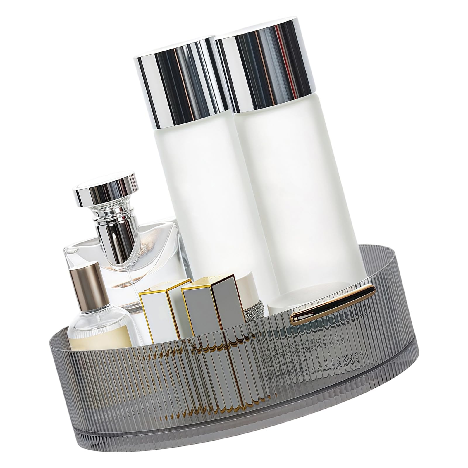 Jazuaiao Rotating 360 Degree Cosmetics Organizers for Efficient Storage of Makeup Perfumes and Jewelry Portable Case