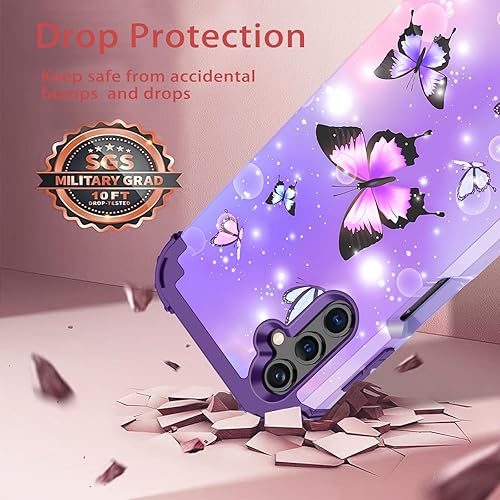 Miniatura 4 de LONTECT Funda para Galaxy A14 5G a prueba de golpes, 3 en 1, resistente, híbrida, resistente, funda protectora de alto impacto para Samsung Galaxy