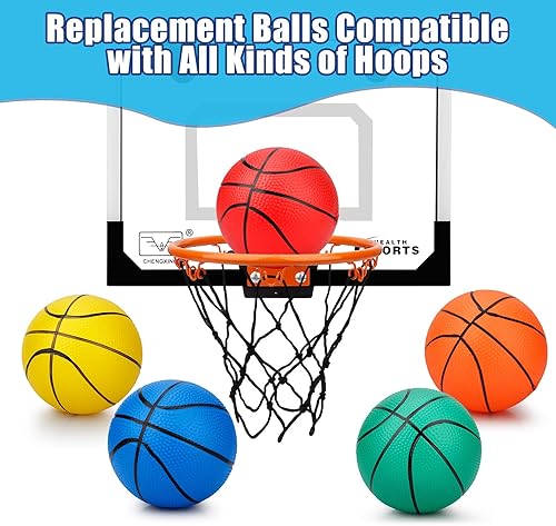 Miniatura 4 de Juego de mini pelotas de baloncesto de espuma de 5 pulgadas para interiores, baloncesto suave y blando de levantamiento lento, pelotas de playa para