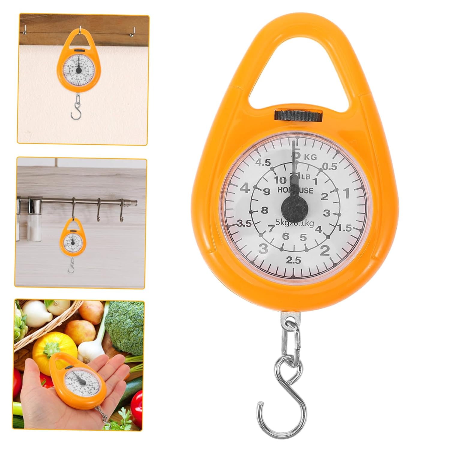 Portable Hanging Spring Scale for Luggage, Compact Steel ABS PVC