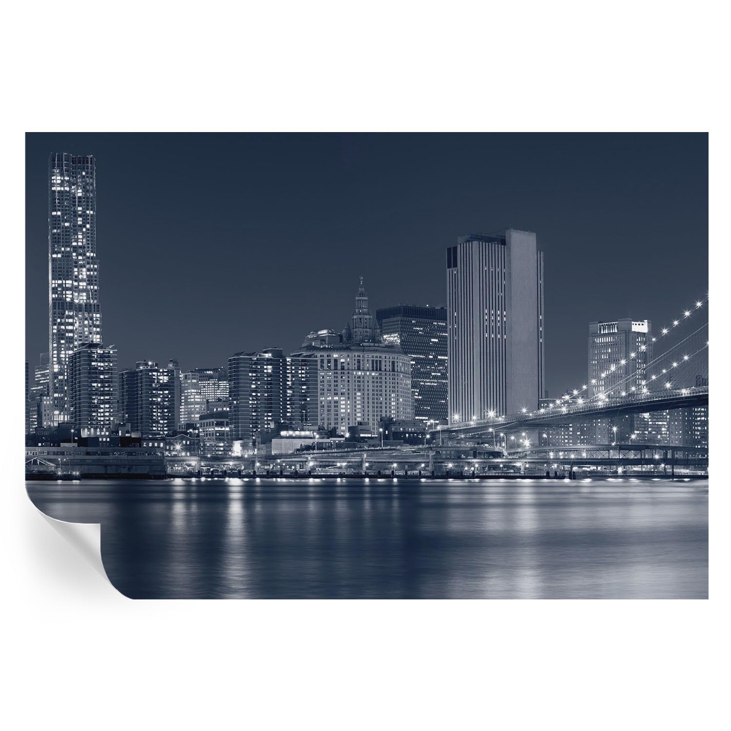 Vinilos decorativos Ciudad Nocturna para salones modernos 152x104 cm