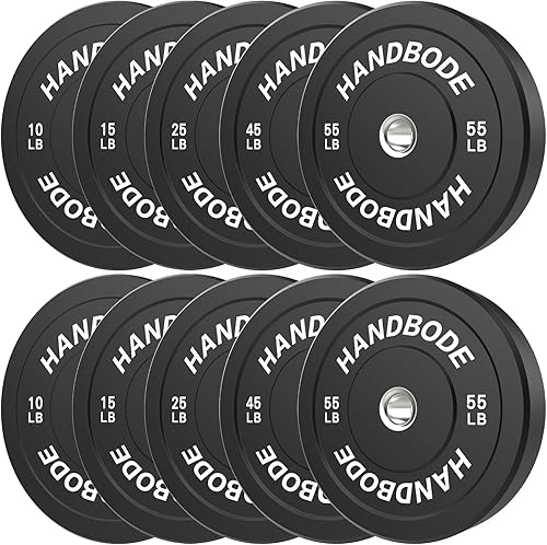 Miniatura 40 de Juego de discos de peso de 2 pulgadas de alto rebote, juego de discos olímpicos de 45/100/160/190/260/300 libras, juego de discos de peso de colores