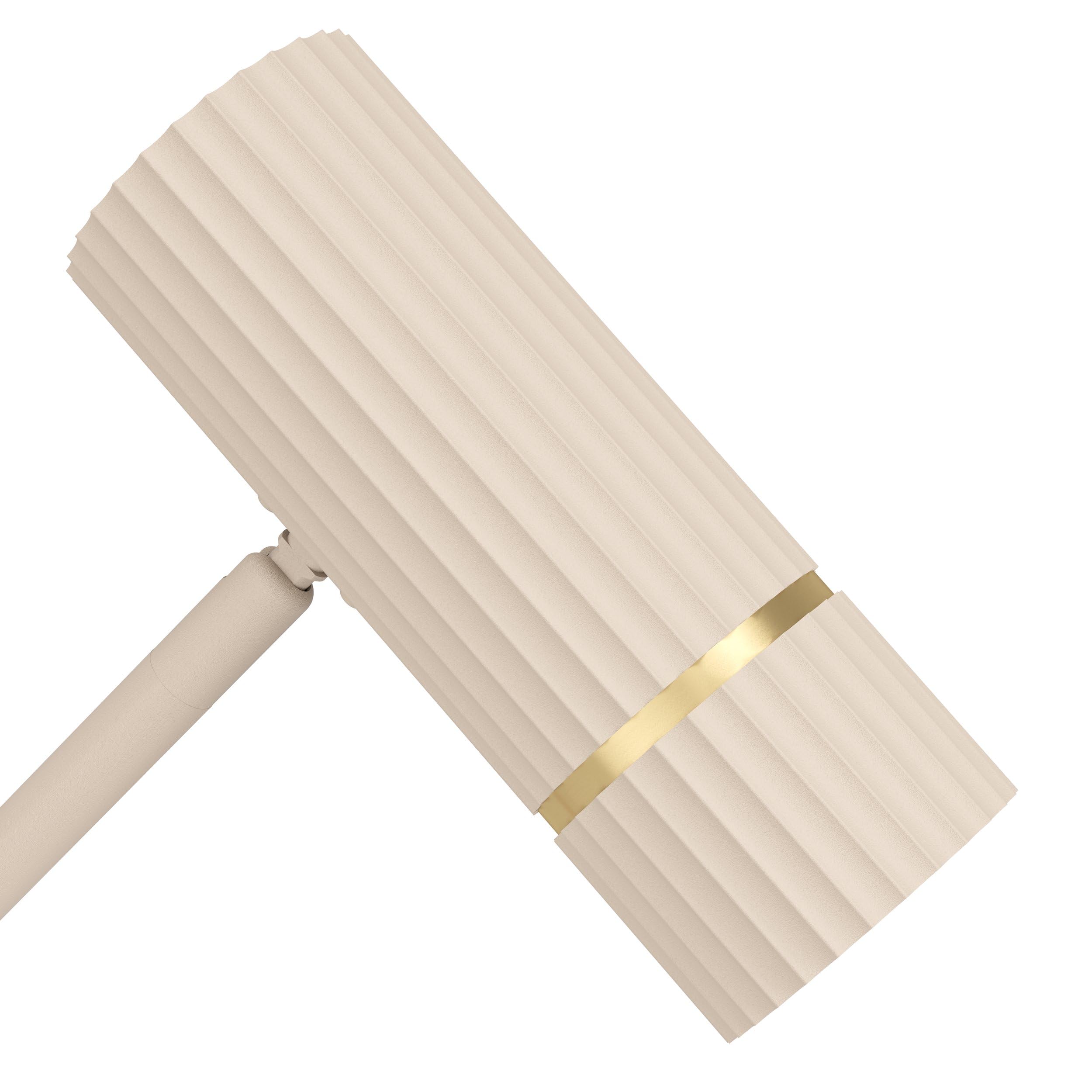 EGLO LED Tischlampe Caminia, Nachttischlampe mit Spot | Tischleuchte für Wohnzimmer und Schlafzimmer aus Metall in Beige und Gold, GU10-Leuchtmittel, warmweiß