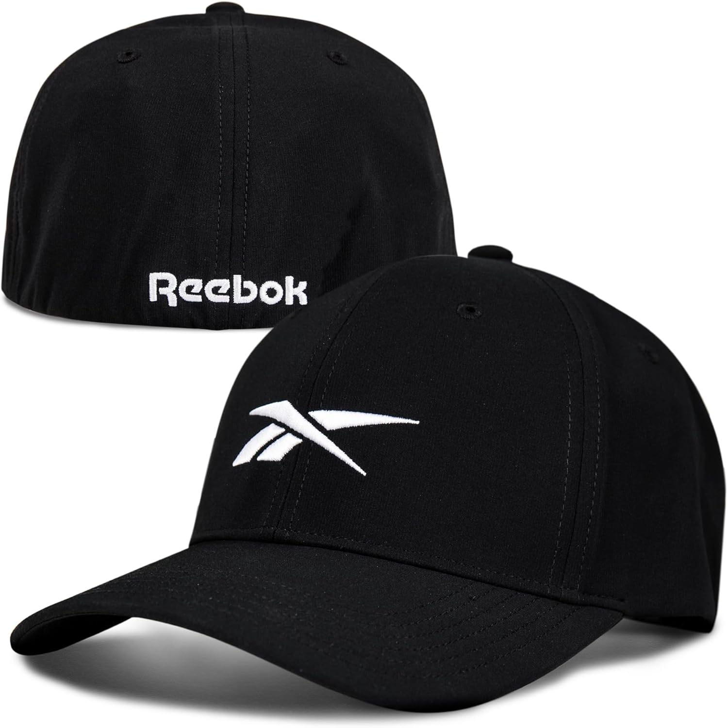 Reebok Men's Range Hat | Golf | Sun Protection | Fitted | Six Panel | Stretch | Breathable | Lightweight | Recycled Polyester - Image 5