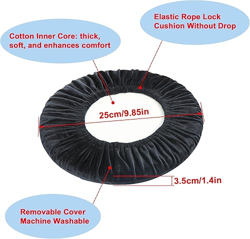 Miniatura 4 de ALEVMOOM Taburete plegable mejorado de 19.7 pulgadas + cojín de 1.38 pulgadas más grueso, taburete telescópico portátil plegable para adultos, peso