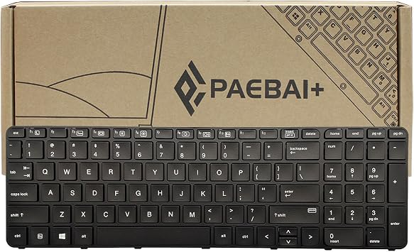 Replacement Laptop Keyboard Backlit Compatible with HP ProBook 450 G3 455 G3 650 G2 US Layout Backlight Keyboard Black
