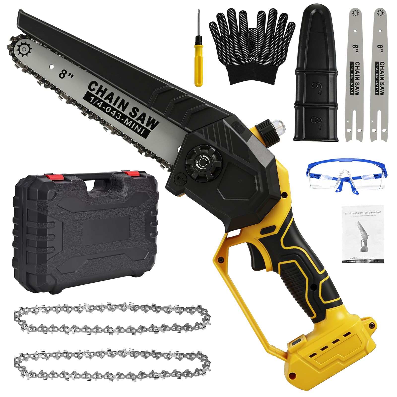 Mini tronçonneuse électrique sans fil 8" pour Dewalt 20V (sans batterie)