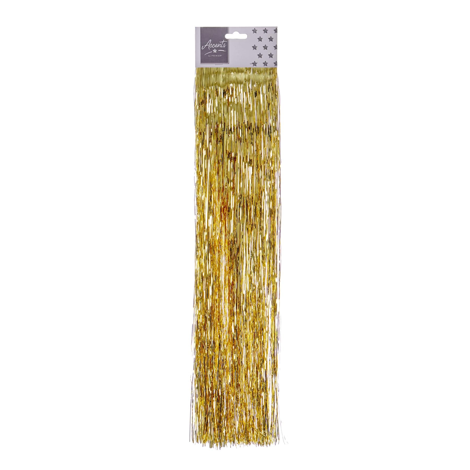 Widdle Gifts Christmas Lametta 500 strands, 50cm drop Tinsel Tree Decoration (Gold)