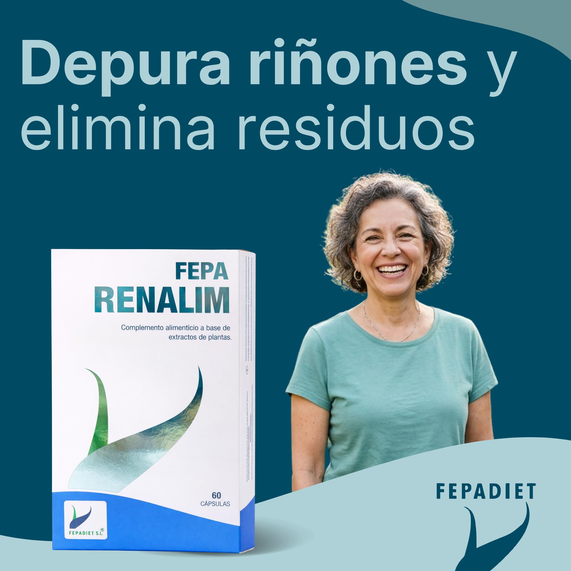 FEPA Renalim – 60 Cápsulas Pack de 2 – Extracto Rompepiedras, Cola de Caballo y Gayuba – Complemento Alimenticio con Extractos de Plantas para el Apoyo Nutricional del Bienestar Renal – Fepadiet