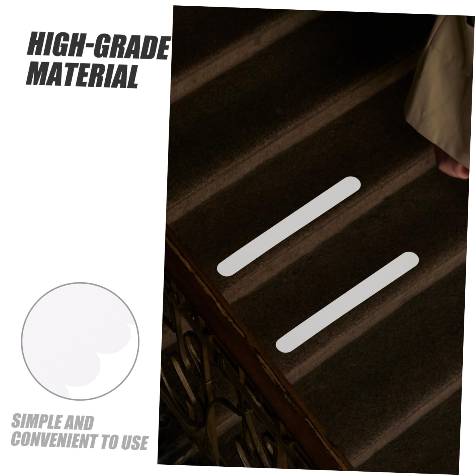 BRIGHTFUFU 1set Skid Bathtub Stickers Non Slip Strips for Bathroom Safety Easy to Apply Pool Decals for Smooth Surfaces for Slippery Tubs and Stairs 20pcs