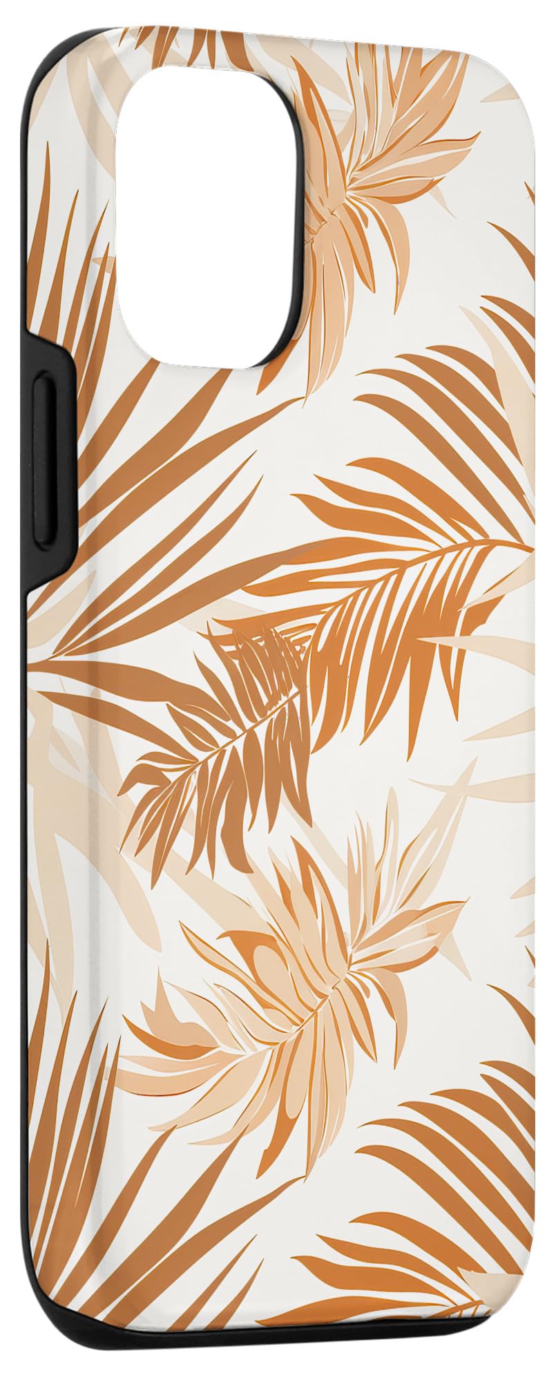 iPhone 15 Elegant Sago Palm Leaf Pattern Soft Neutral Earthy Tones Case - Image 3