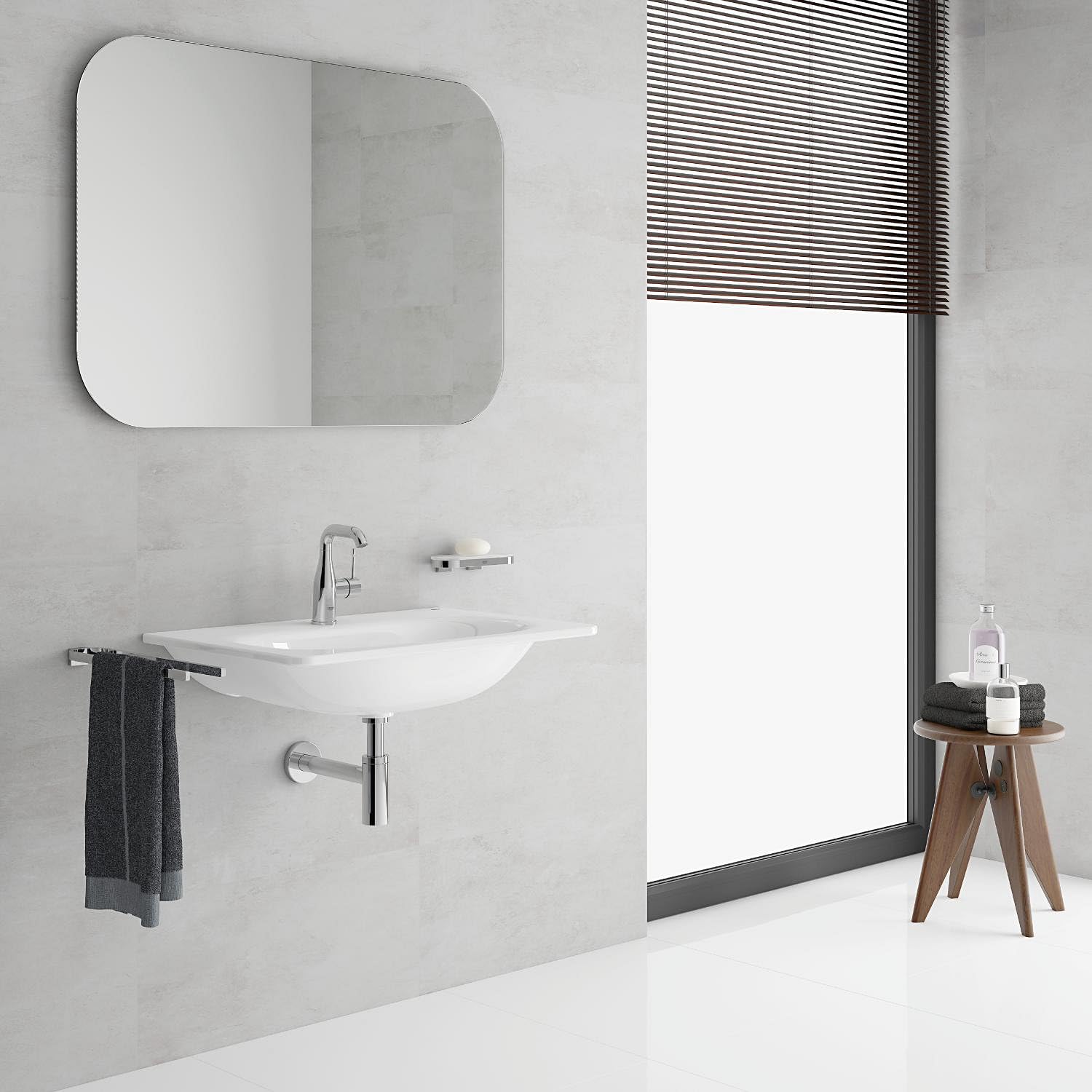 Grohe Essence Mitigeur Lavabo monocommande Taille M, Chrome, 23463001 (Import Allemagne)