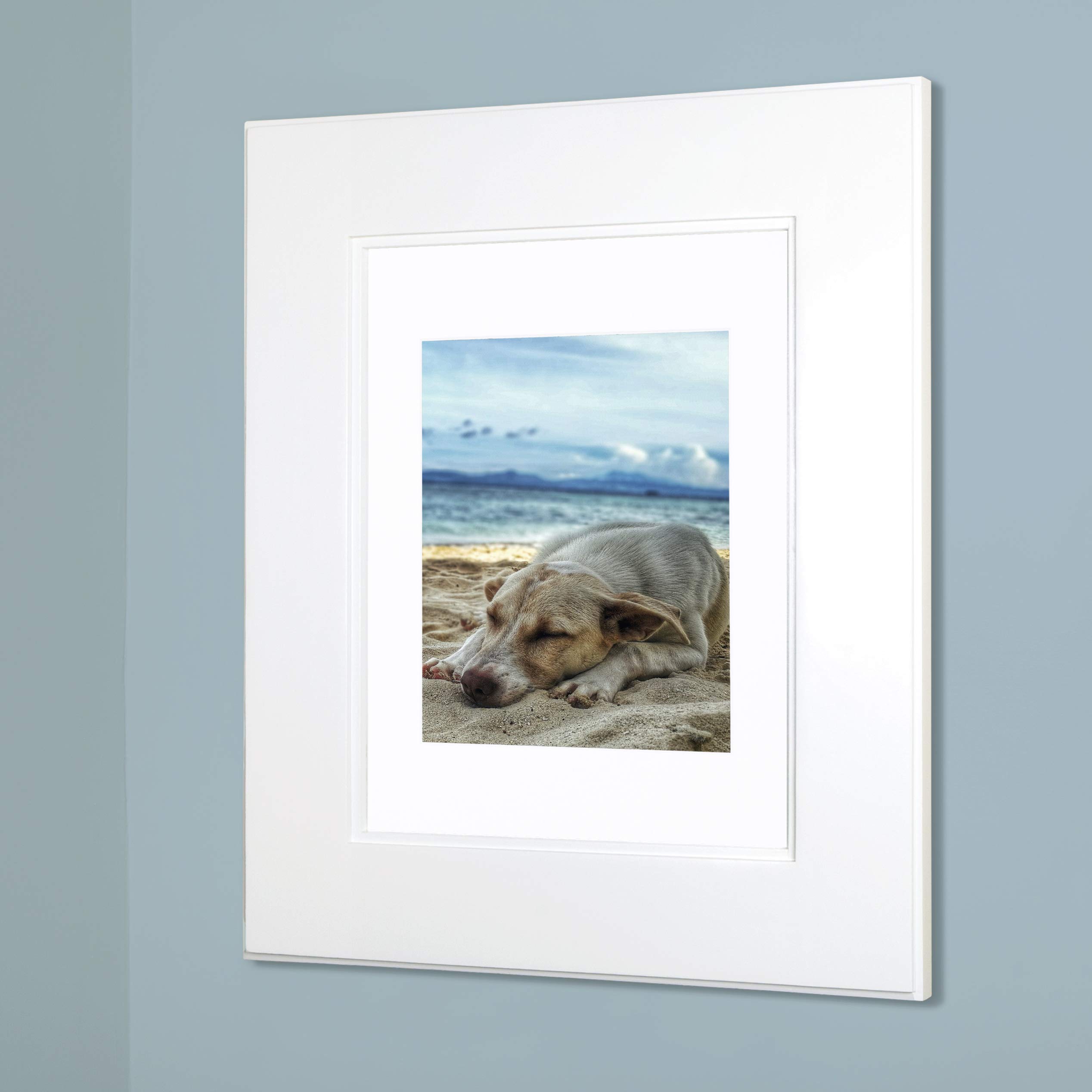 13x16 Concealed Picture Frame Medicine Cabinet without Mirror for Bathroom, Recessed in the Wall, Made in North America, Real Wood, NO MDF, Adjustable Shelves, Hidden, Shaker White