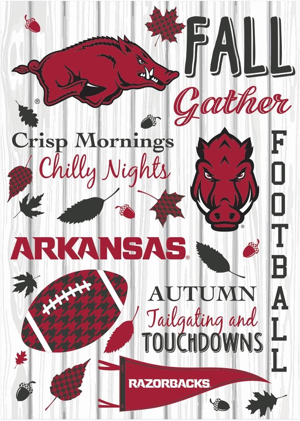 University of Arkansas, Moire Flag, House Size, Fall Seasonal