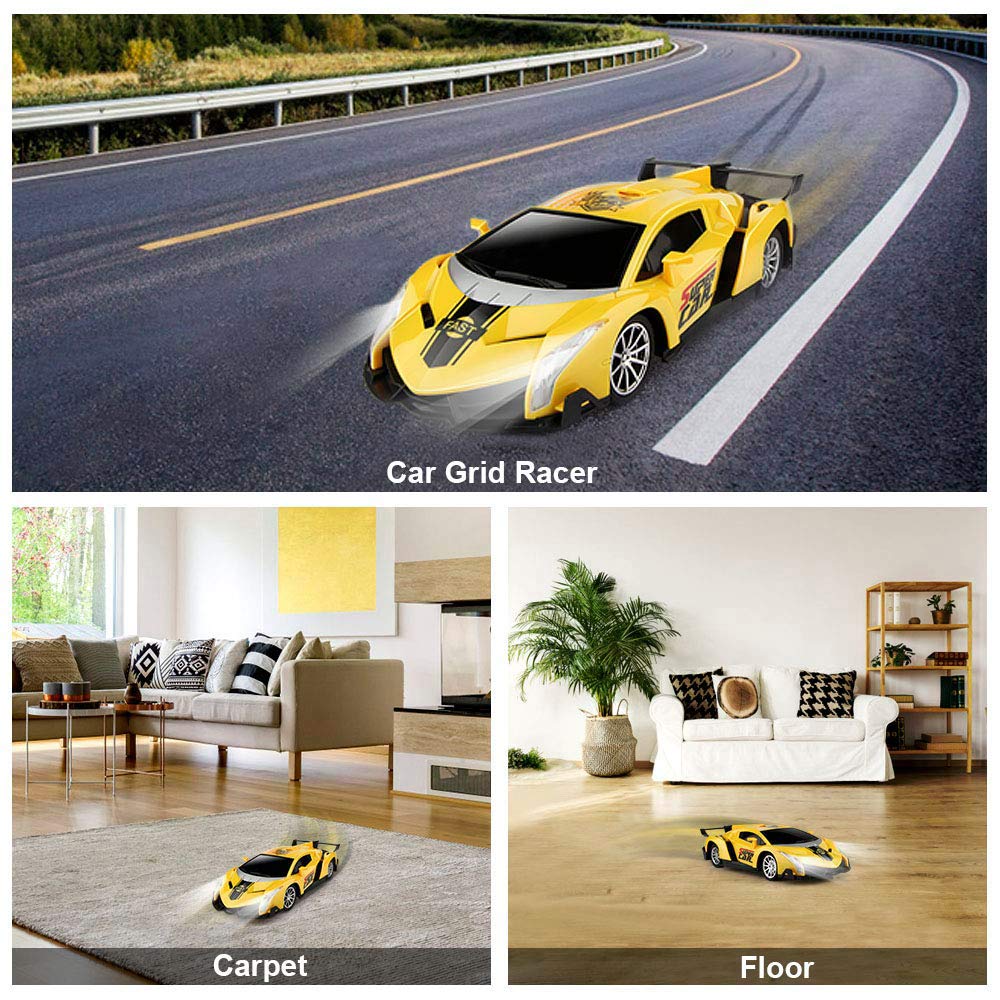Blasland Macchina Telecomandata Giocattoli per Bambini 3-12 anni Auto Radiocomandata Modellini RC car 360°Rotazione Luci Macchinina Elettrica Regali per Ragazzi Giochi Giardino Interno Esterno