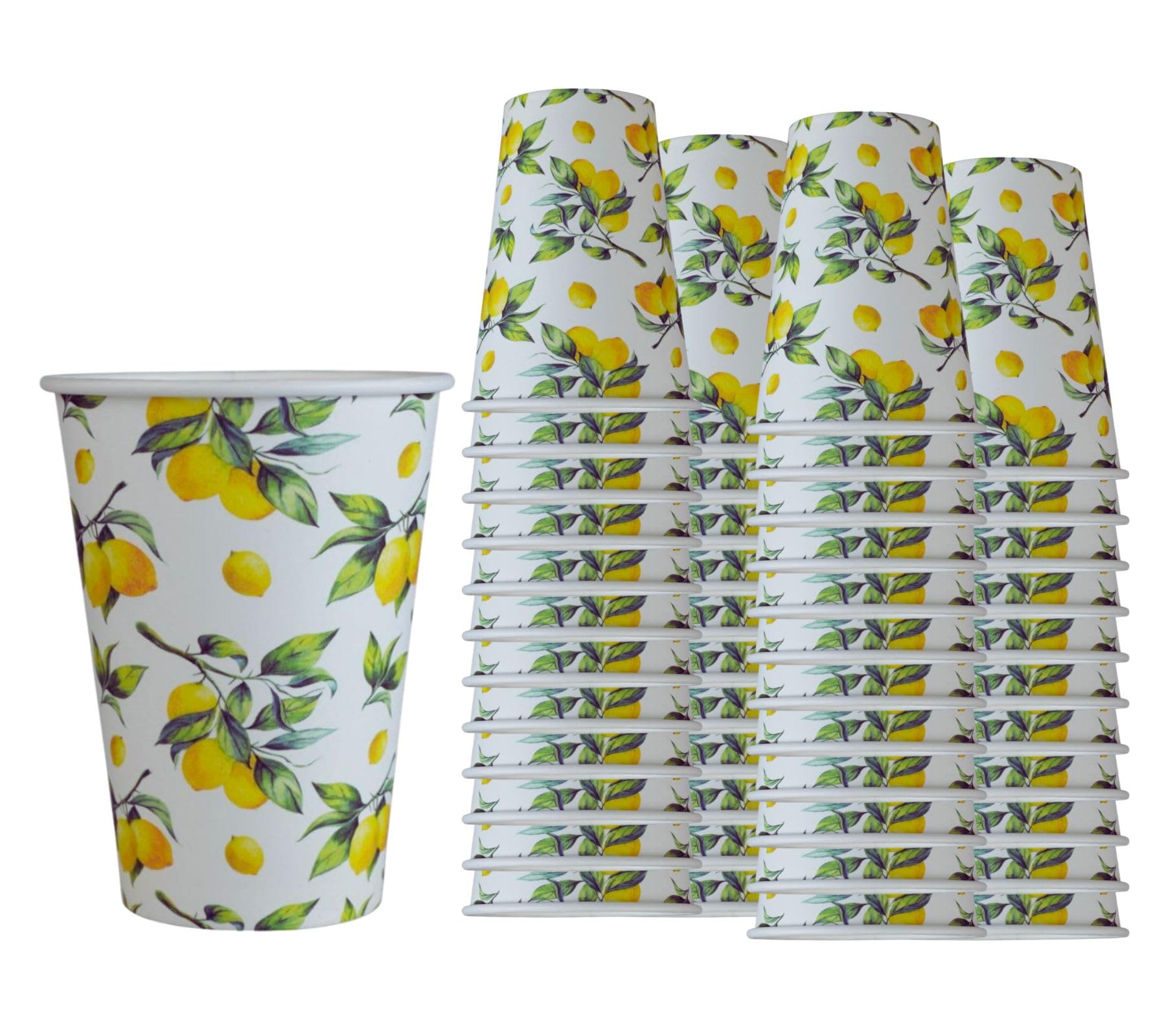 Me Cup Bicchieri Di Carta 200ml Monouso, Design Floreale Colorato, Biodegradabili, 100 Pezzi, Made In Italy - 4