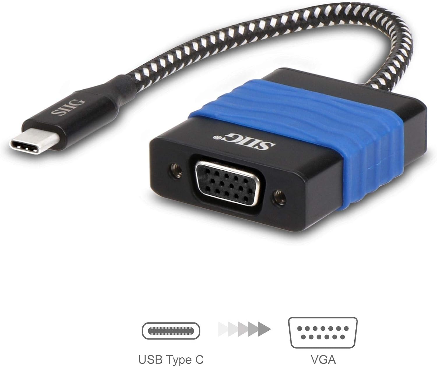 Limited Stock SIIG USB Type C to VGA Adapter with Thunderbolt 3 Compatibility Supporting Up to 1080p Full HD, DisplayPort Alt Mode Required