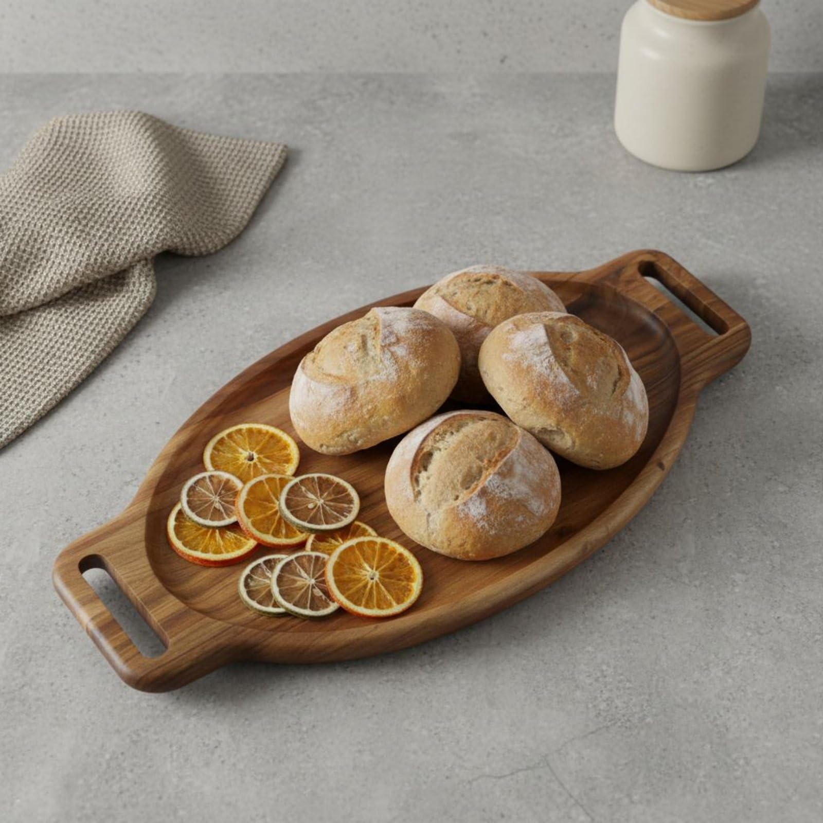 Milageto Bandeja de Servir de Madera Bandeja Oval Fuente de Madera Tabla para Aperitivos Tabla para Quesos con Madera de Acacia Resistente a Grietas Adecuada para Cenas Reuniones Cocina Salón Oficina