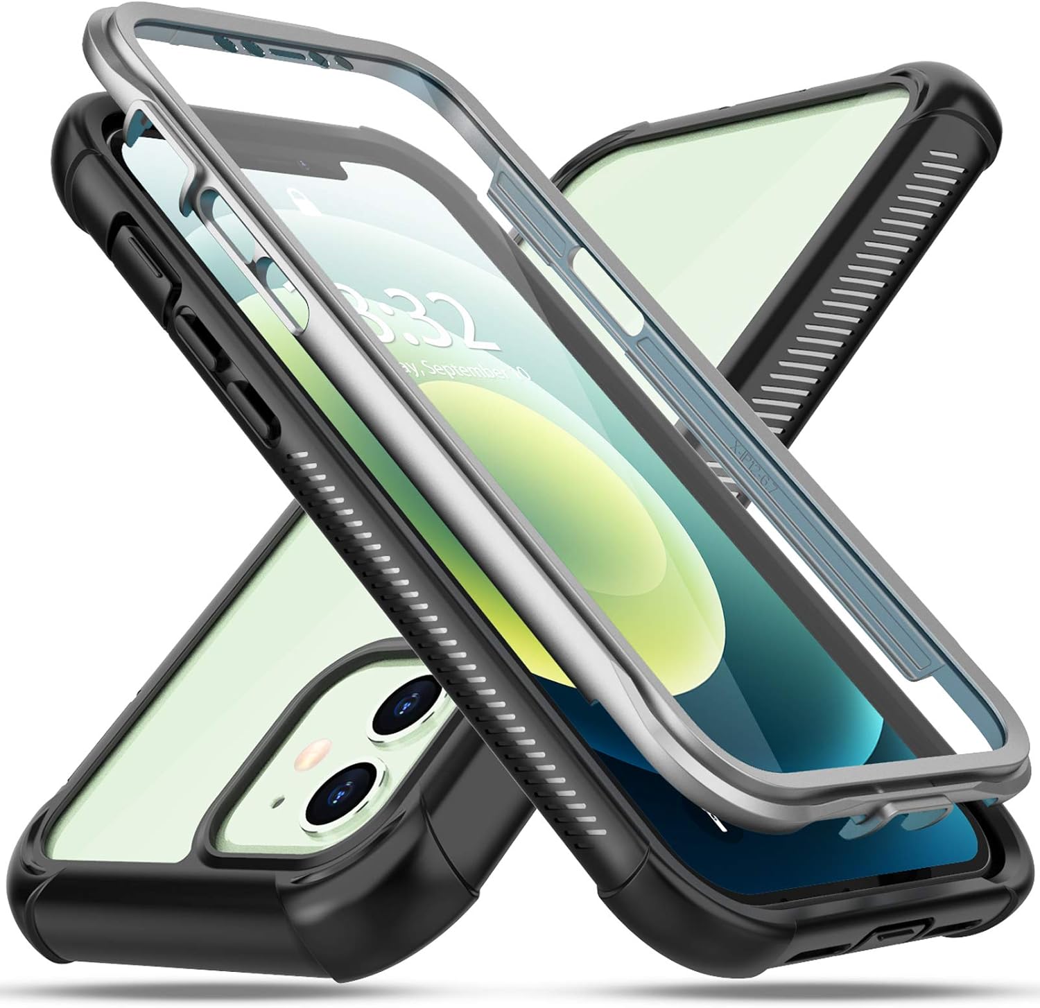 Amazon Com Oterkin Compatible With Iphone 12 Case Iphone 12 Pro Case Built In Screen Protector Full Body Protection Clear Shockproof Rugged Bumper Case For Iphone 12 Pro 6 1inch