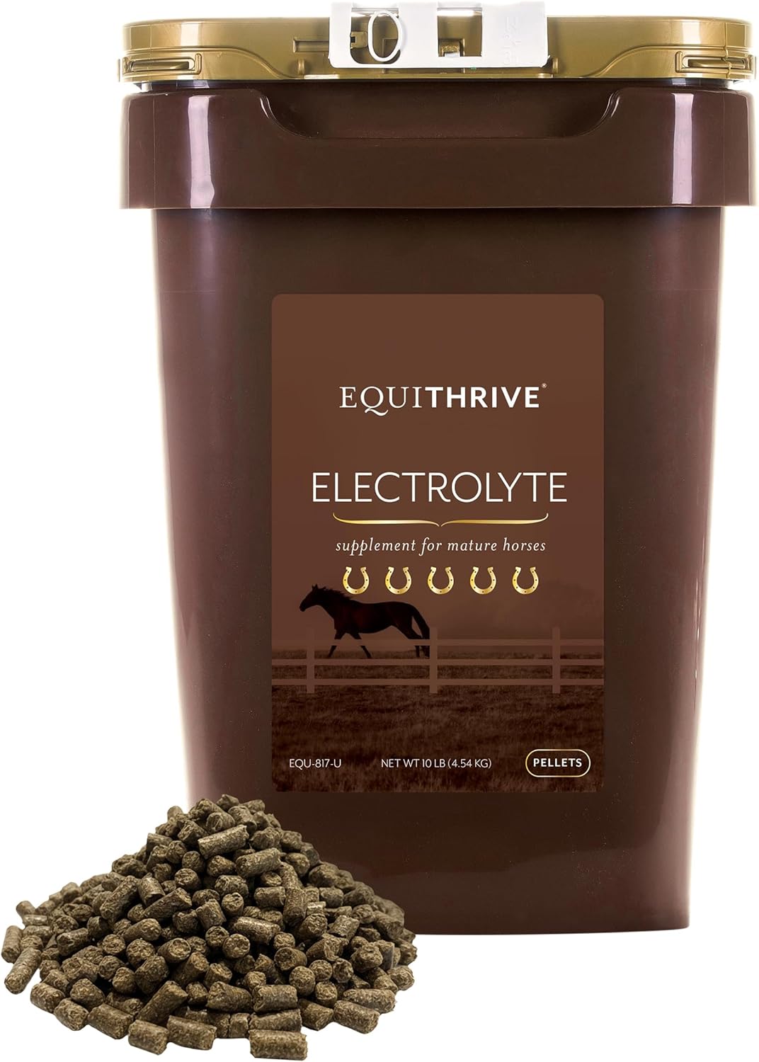 Equithrive Horse Electrolyte Pellets, Vitamins and Minerals Supplement, Equine Feed Supplies for Training and Competition, 10 lbs, 50 Day Supply