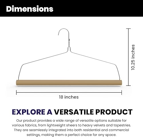 Miniatura 3 de Colgador de cortinas y tubos de 18 pulgadas 10.5 Ga - Oro - Paquete de 10