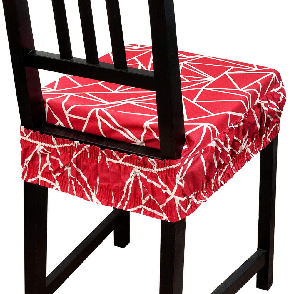 Cuscino Sedia Cotone Sfoderabile - 40x40cm Lavabile Con Fascia Elastica Pois Beige - Foto 10