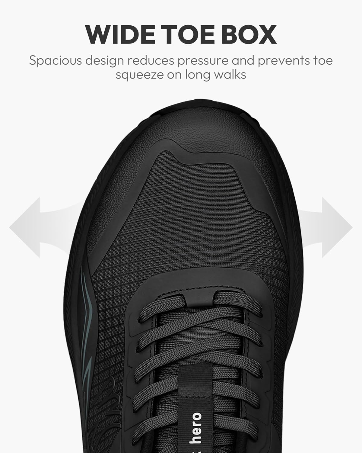 Mens Hiking Shoes for Plantar Fasciitis, Orthopedic Walking Shoes with Arch Support, Lightweight Waterproof Sneakers Wide Toe Box Shoes for Foot & Heel Pain Relief - Image 6