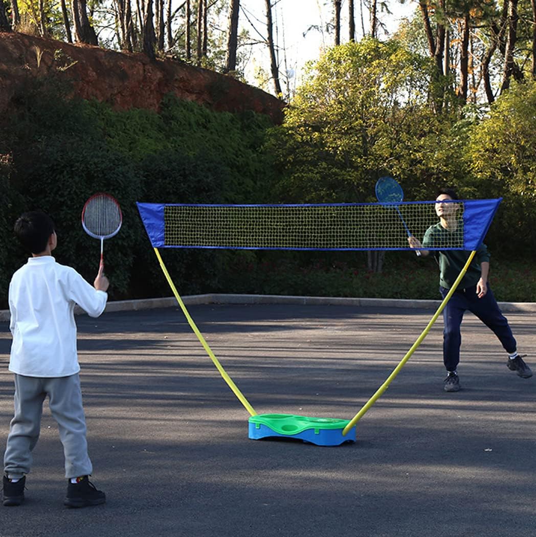 Portable Badminton Net Set, 10Ft Easy Setup Sports Nets Set with Stand Badminton & Badminton Racket, for Indoor Outdoor Backyard Court, No Tools