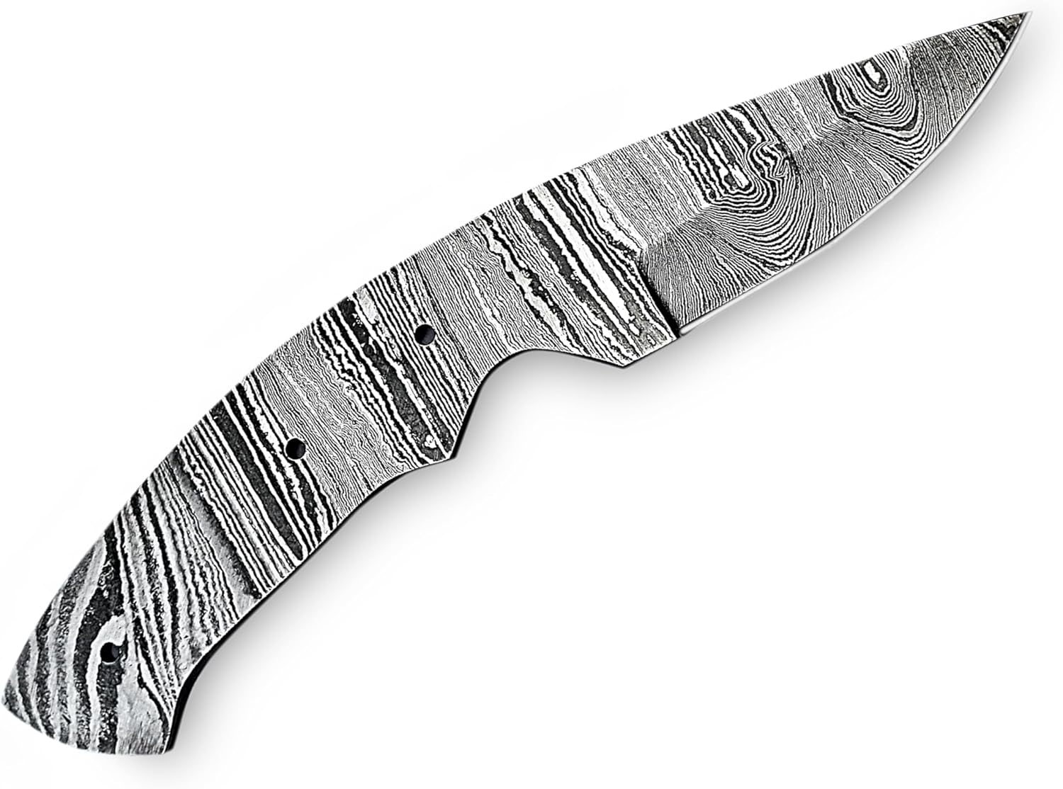 Handmade Damascus Blank Blade | Hand Forged full tang knife Steel Blade | Curve Blade 6.5 Inch Material for Making Knives | HUNT-12 (6.5 Inch)