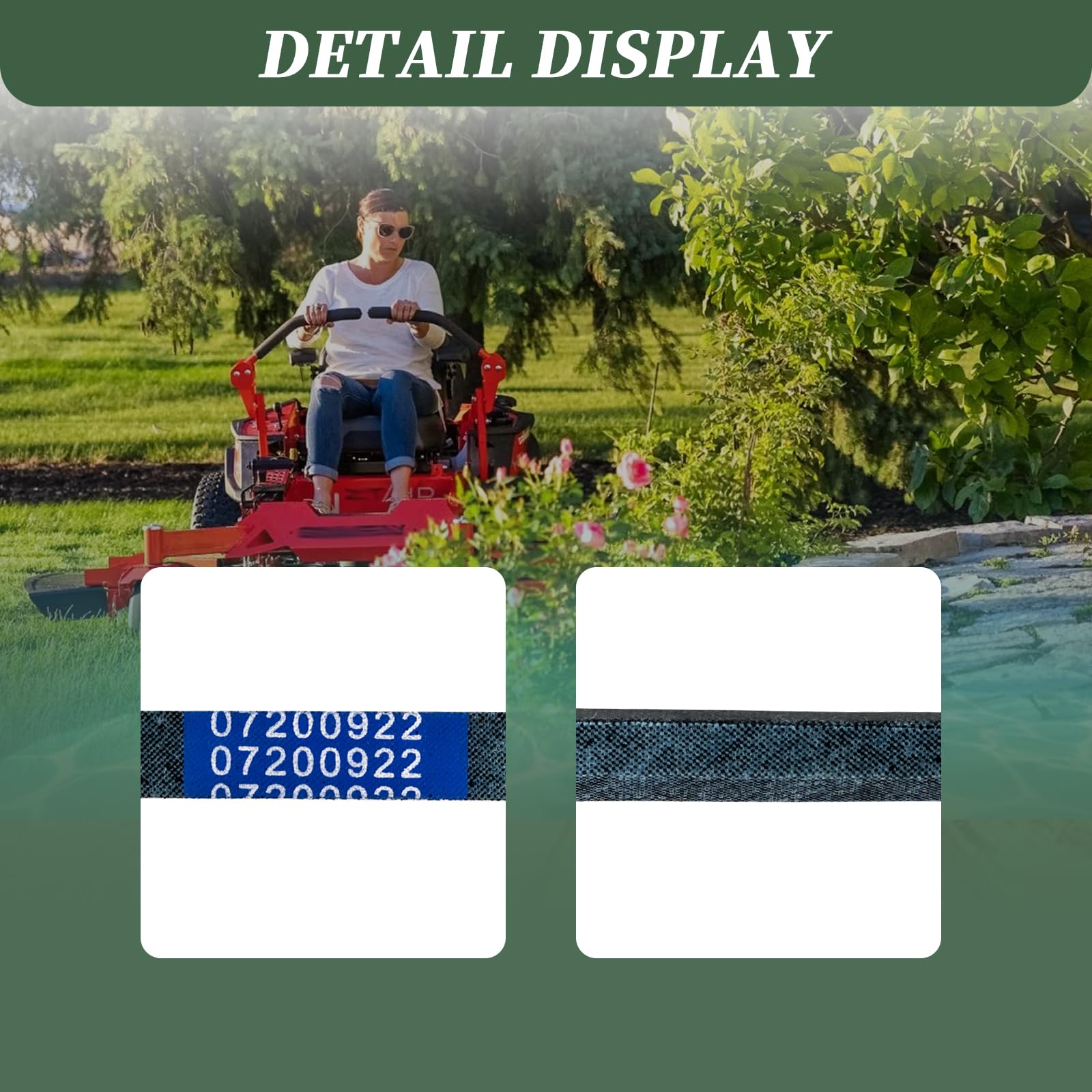 07200922 - Correa trapezoidal compatible con cortacésped Gravely ZT XL 60 de giro cero, cortacésped Ariens Ikon 60 (correa en V)