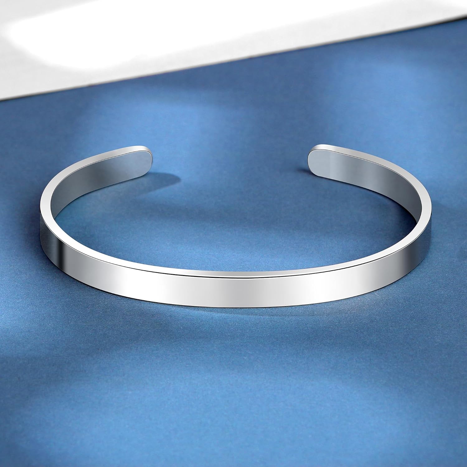 JoycuFF Memorial Gifts for Loss of Mom Dad in Memory of Jewelry Sympathy Bracelet Bereavement Cuff Secret Message Engraved Grief Gifts for Women - Image 5