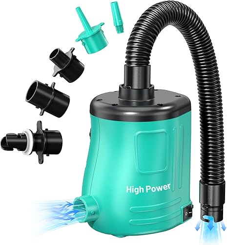 MAACOULD - Bomba de aire eléctrica para inflables bomba de colchón de aire para globos, flotadores de piscina, barco para infladordeflador de