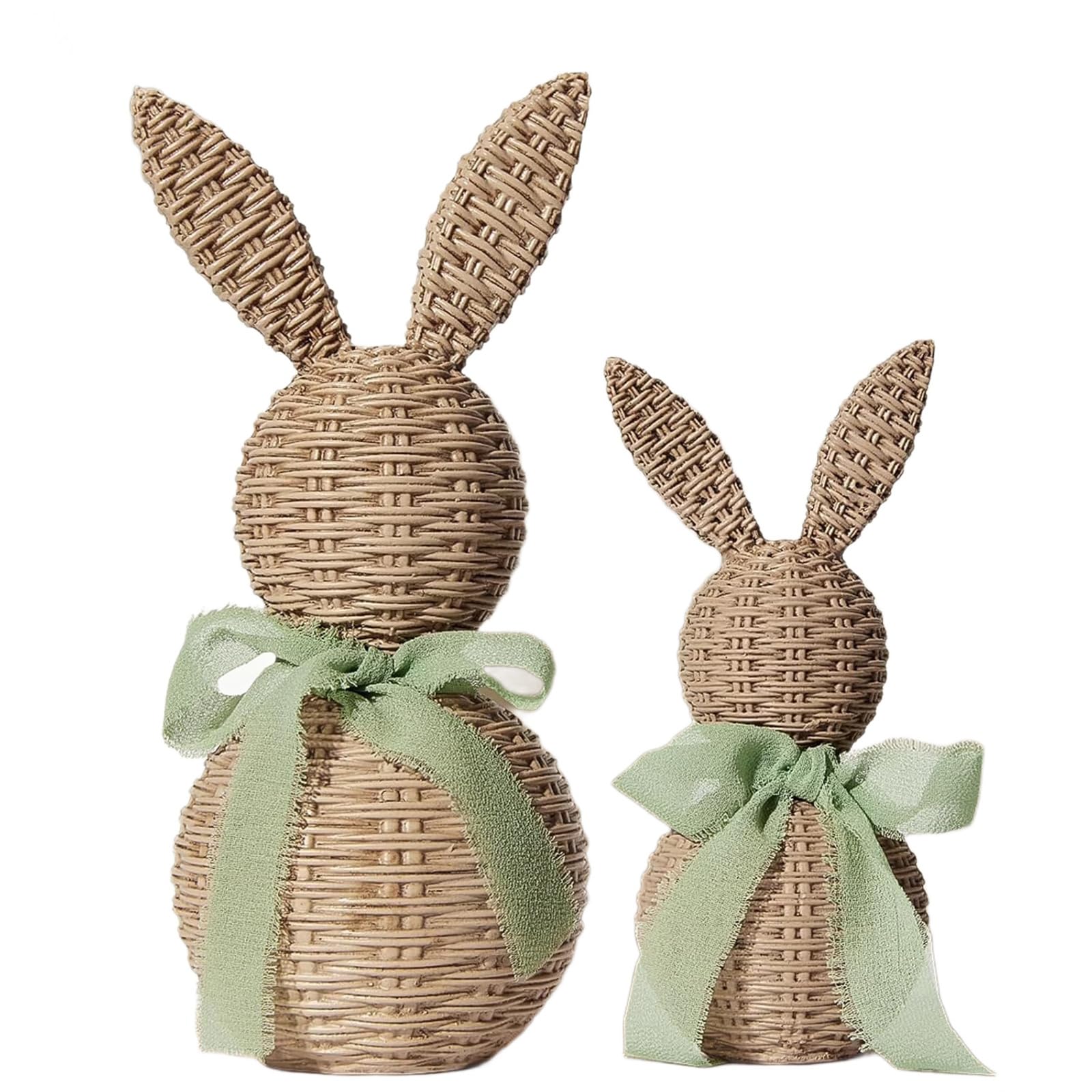hogtnd Easter Decorations Rabbit Decorations Spring Centerpieces Home Statues Resin Rattan Figurines Decorations Table Decorations
