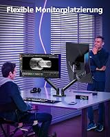 ELIVED EV6012B Dual Monitor Tartó 13-32 Colos Képernyőhöz, Gázrugós Monitor Kar Forgatható 9