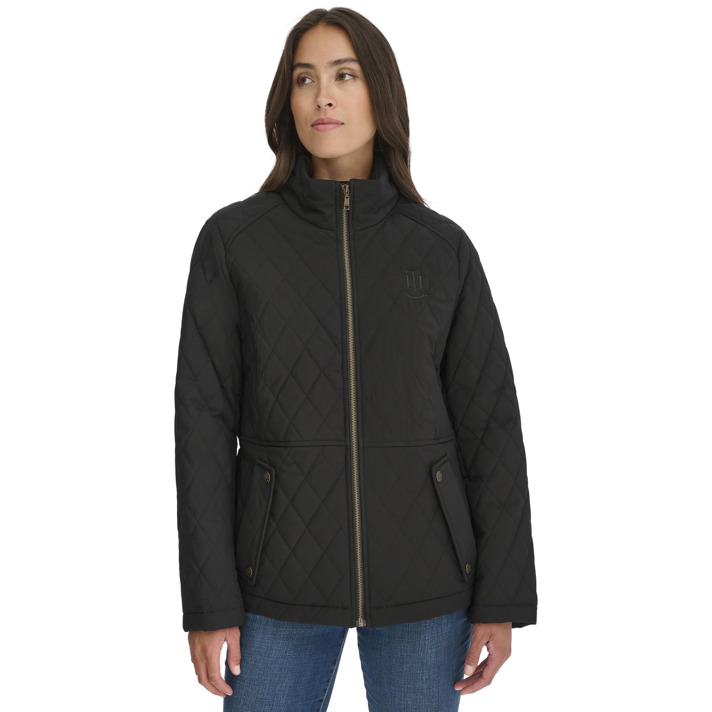 Tommy Hilfiger Women's Brass Hardware Transitional Barn Jacket