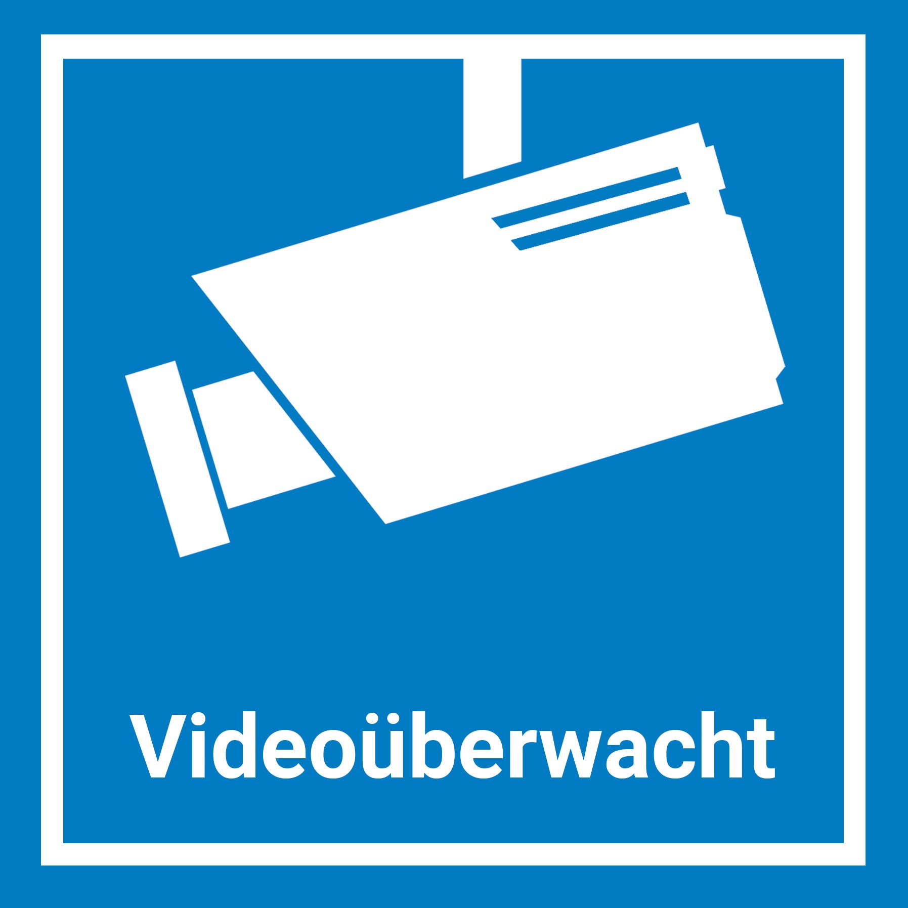 6 Videoüberwachung Aufkleber-Sets (85x55 Mm) – Mit Piktogramm & Schriftzug Zur Abschreckung Von Einbrechern
