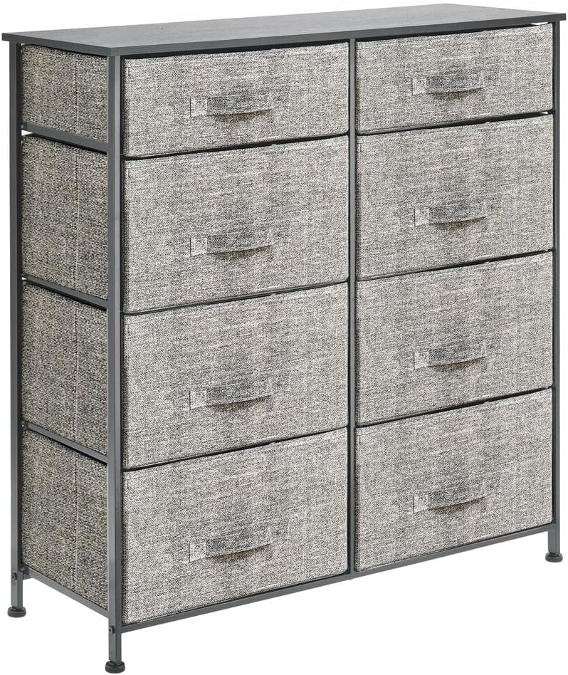 Cheapest 🛒 mDesign Storage Dresser Furniture, Tall Chest Tower Organizer for Bedroom, Hallway, Entryway, Nursery and Closet Organization, 8 Fabric Drawer for Clothes, Sturdy Steel Frame - Black/Graphite Gray 🔥 Hot Deals mDesign Storage Dresser Furniture, Tall Chest Tower Organizer for Bedroom, Hallway, Entryway, Nursery and Closet Organization, 8 Fabric Drawer for Clothes, Sturdy Steel Frame - Black/Graphite Gray