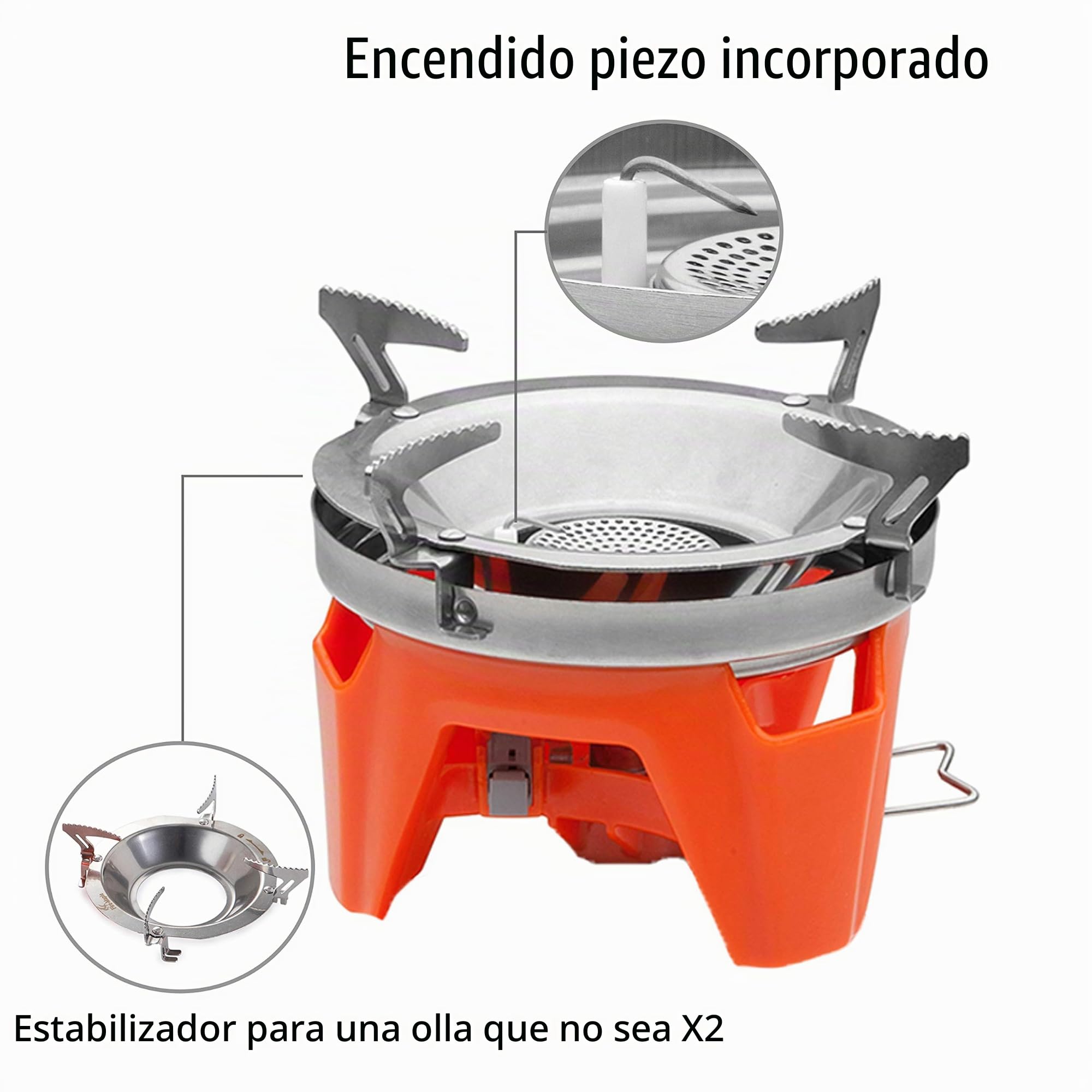 Fire-Maple FMS-X2 Hornillo Camping Portátile de Acampada al Aire Libre Mini Estufa de Camping con Piezoeléctrico Quemador de Propano Mochilero