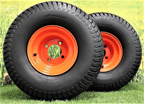 Miniatura 2 de Juego de 2 conjuntos de neumáticos y ruedas de Bad Boy resistentes de 20 x 10.00 a 8 pulgadas, se adapta a modelos ZT Elite que reemplaza 022-6000-50