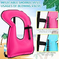 Vista 3 de Jerify Chaleco inflable de esnórquel para adultos, chaleco de seguridad de ajuste para natación, chaquetas portátiles para kayak, chalecos