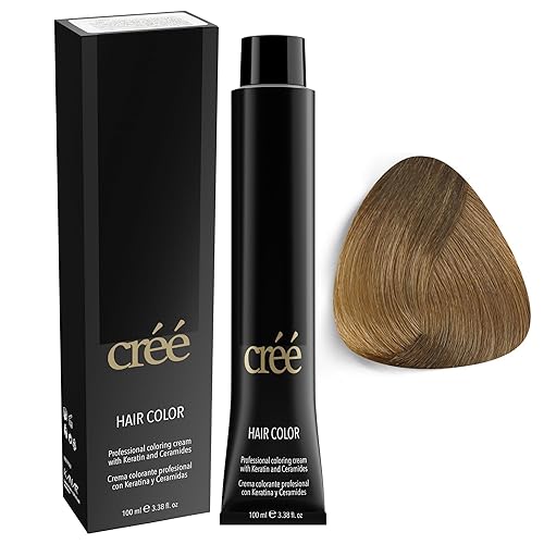 Cree Professional 8.01 - Tinte permanente para el cabello rubio claro frío, de larga duración, rico y vibrante, cobertura de canas, 3.4 onzas