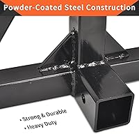 Vista 5 de Adaptador de enganche de remolque receptor de 3 puntos de 2 pulgadas de alta resistencia, compatible con remolques subcompactos de categoría 1