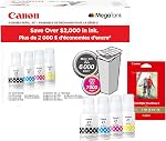 Canon Genuine Ink Cartridges GI-21 Series (Black, Cyan, Magenta & Yellow), Value Pack (4-Count) with PP-301 4" x 6" Photo Paper Plus Glossy II, Printer Ink for PIXMA G4280 / G3290 / G4270 Printers