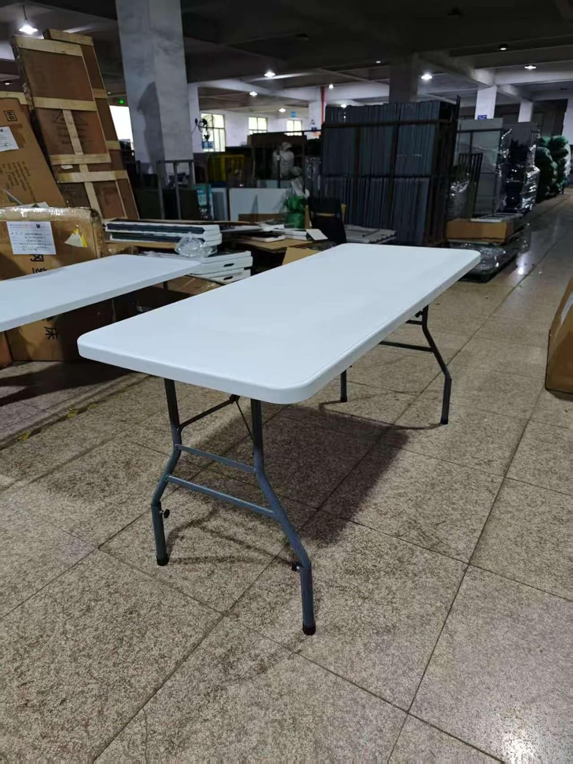 6 Feet Adjustable Height Nesting Folding Table – 24", 29", 36" Countertop Level Foldable Utility Table for Kitchen, Events, Garage, and Workspace - Perfect for Indoor/Outdoor Use