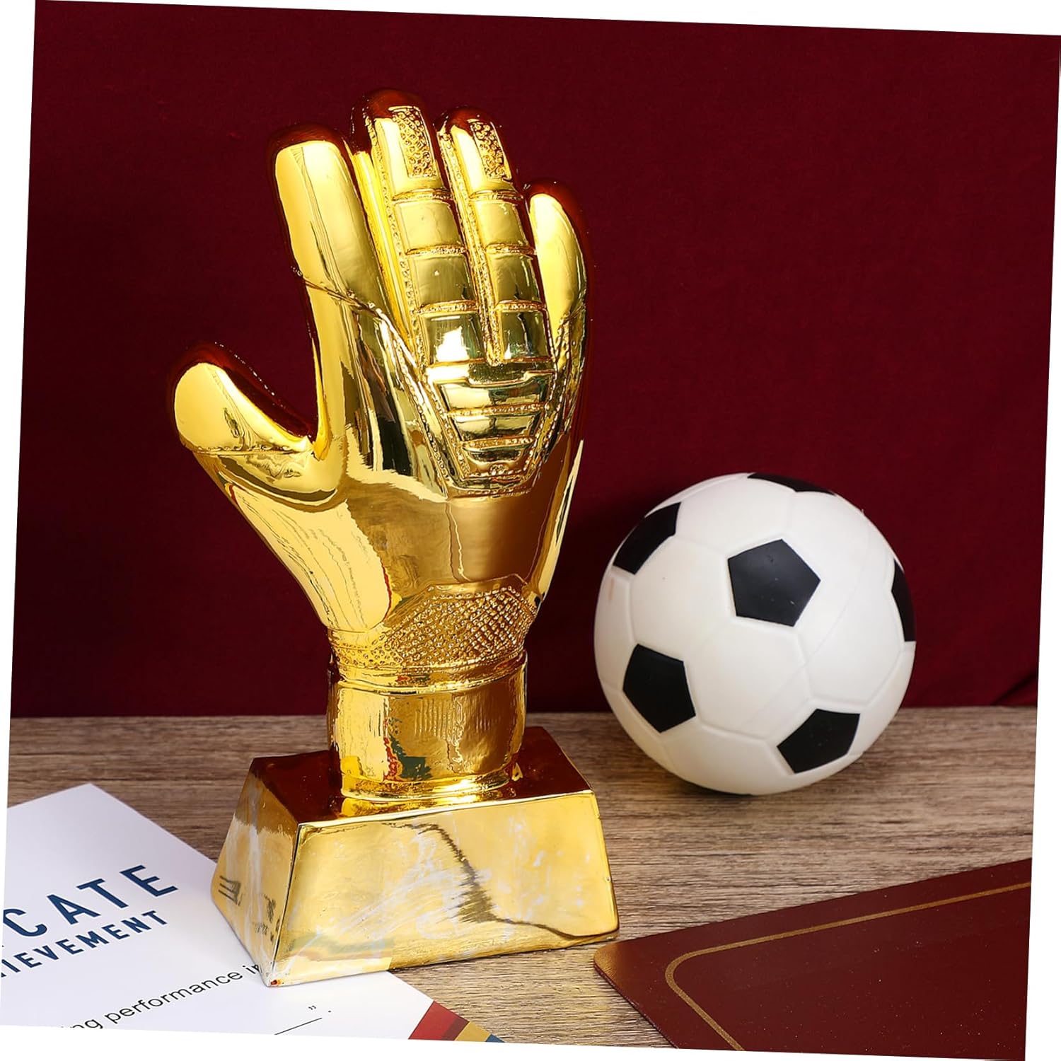 Soccer Goalie Gloves Award Resistant Decorative Trophy for Goalkeepers Trophy Model