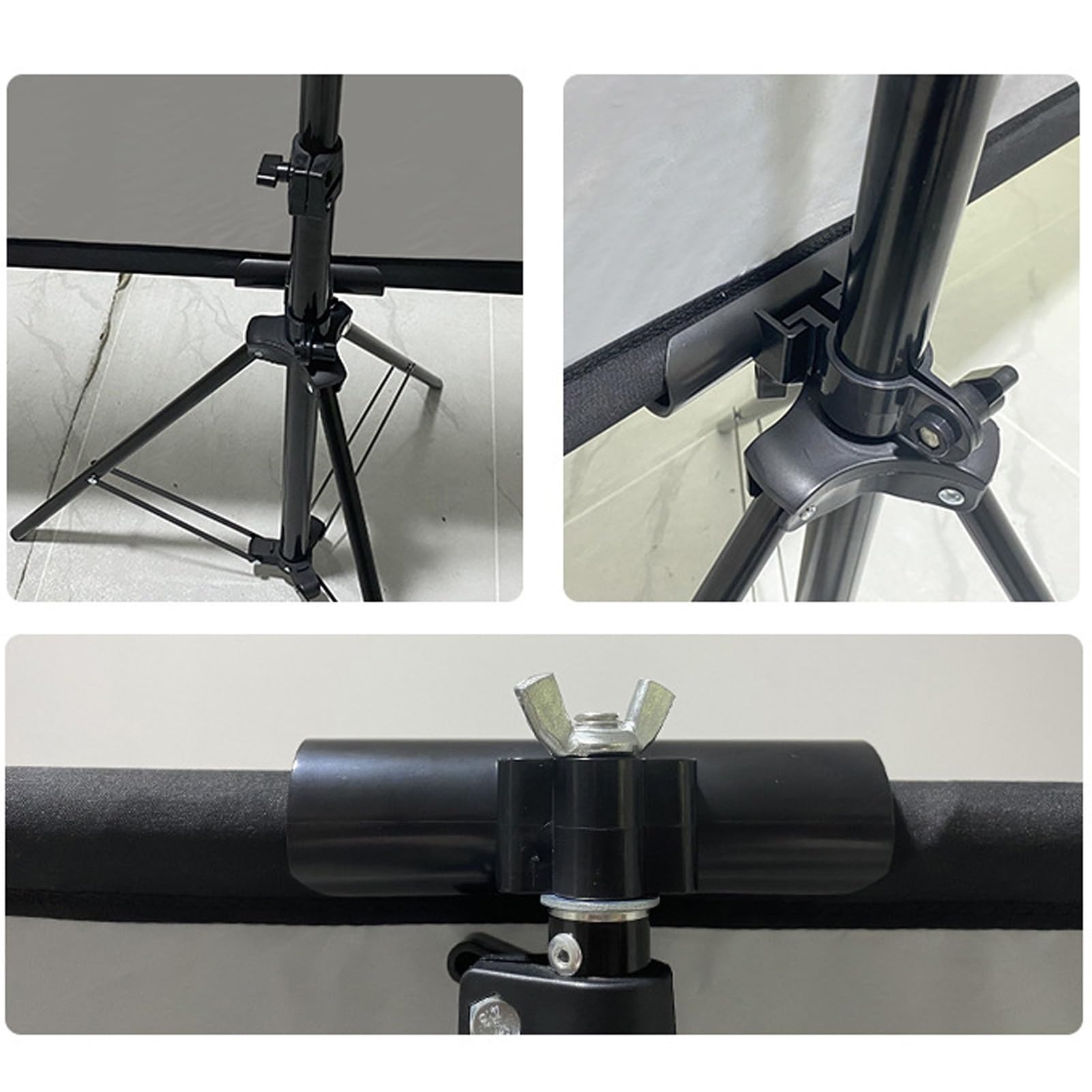 Schermo Proiettore per Esterni 60-120 Pollic con Treppiede, Telo Proiettore Portatile 16:9 4K Full HD, Telo per Proiettore da Muro Regolabile in Altezza con Guadagno 2.5(120inch)